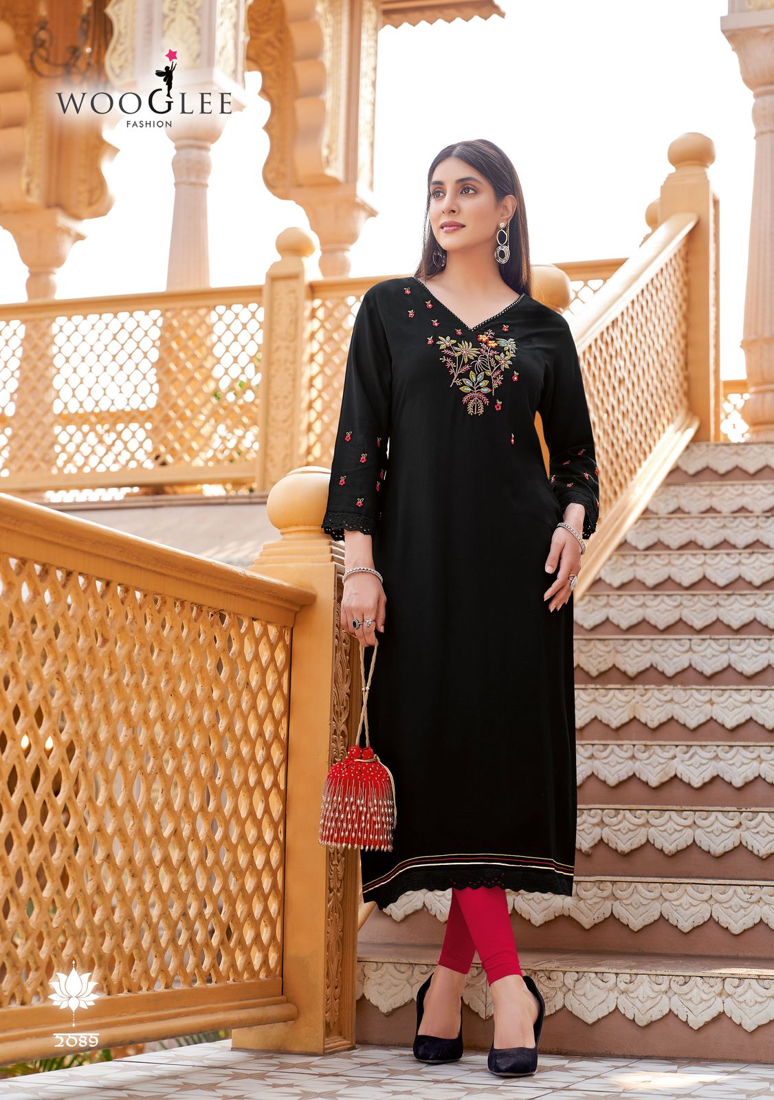  Barbella Vol 13 by Wooglee  Rayon Thread And Handwork Kurti Collection